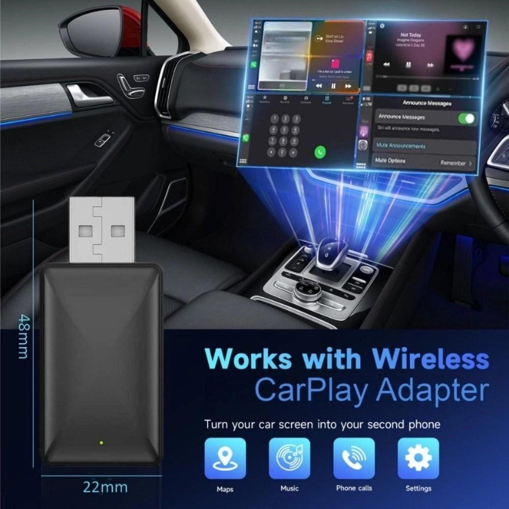Mini Smart Box Wireless CarPlay Android Auto Adapter Plug And Play Fast Auto-Connect Carplay AI Box Converts Wired To Wireless