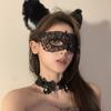 Black Flower Half Face Mask Masquerade Party Cosplay Props Halloween Carnival
