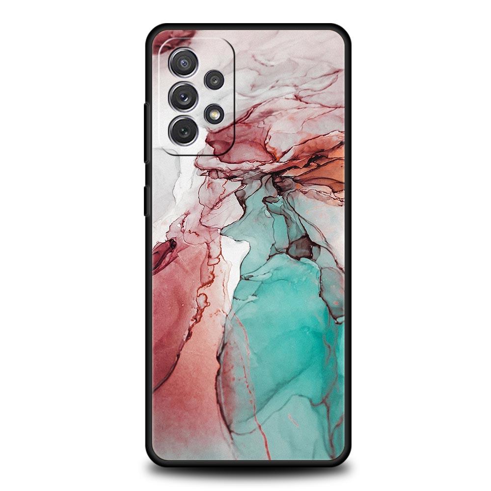 Vintage Marble Phone Case for Samsung Galaxy A55 A35 A17 A07 A15 A13 A25 A51 A71 A72 A73 A32 A52 A52S A41 5G Soft TPU Shell Bags