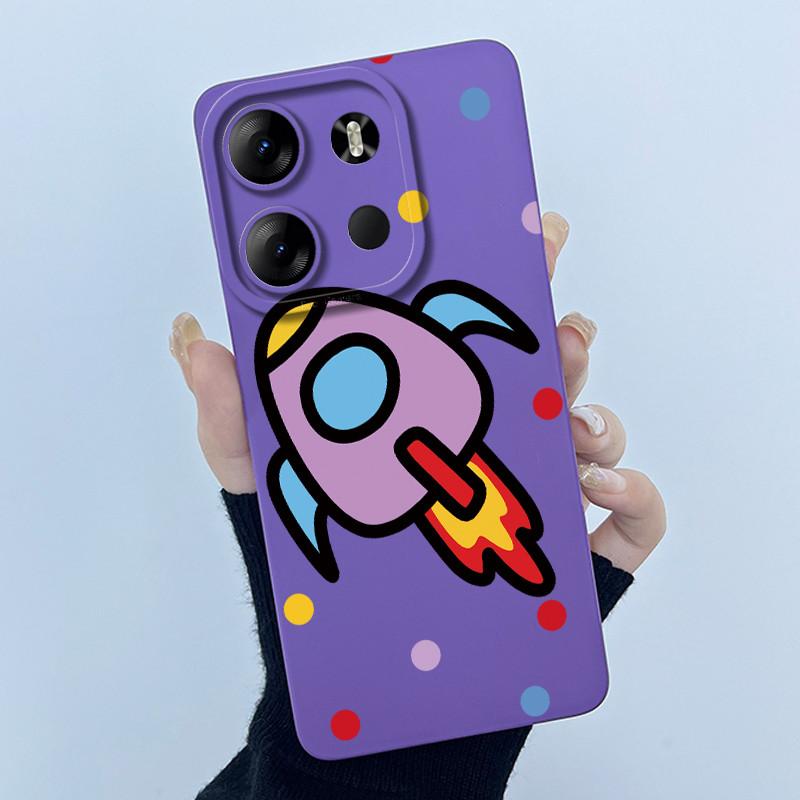 For Tecno Spark Go 2023 Pop 7 Pro BF7 Infinix Smart 7 Plus Smart7 HD Case Lovely Cartoon Cat Liquid Silicone Soft TPU Back Cover