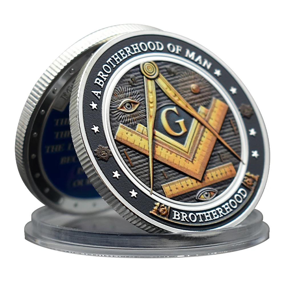 Masonic Freemasonry Silver Coin Collectibles Brotherhood The Eye of God Coin Making Good Men Better Commemorative Medal
