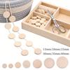 10-100 Stück 15-40mm Flache Runde Naturholzperlen Lose Abstandshalter Holzperlen Für Schmuckherstellung DIY Armband Halskette Zubehör