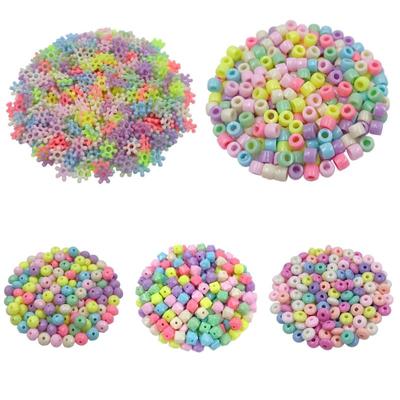 Hanmade Mixed Color Candy Color Loose Beads 50-200Pcs Creative Fashion Geometry for Jewelry Bracelet Making DIY Accessories