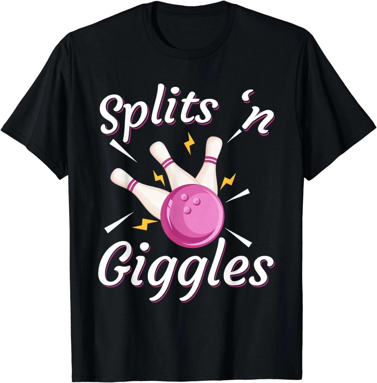 Funny Idea Splits n Giggles Bowling Team Bowler Sports Player Unisex T-Shirt 2XL