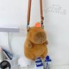 Handbag Plush Capybara With Orange Pendant Design Ugly And Cute Bag Phone