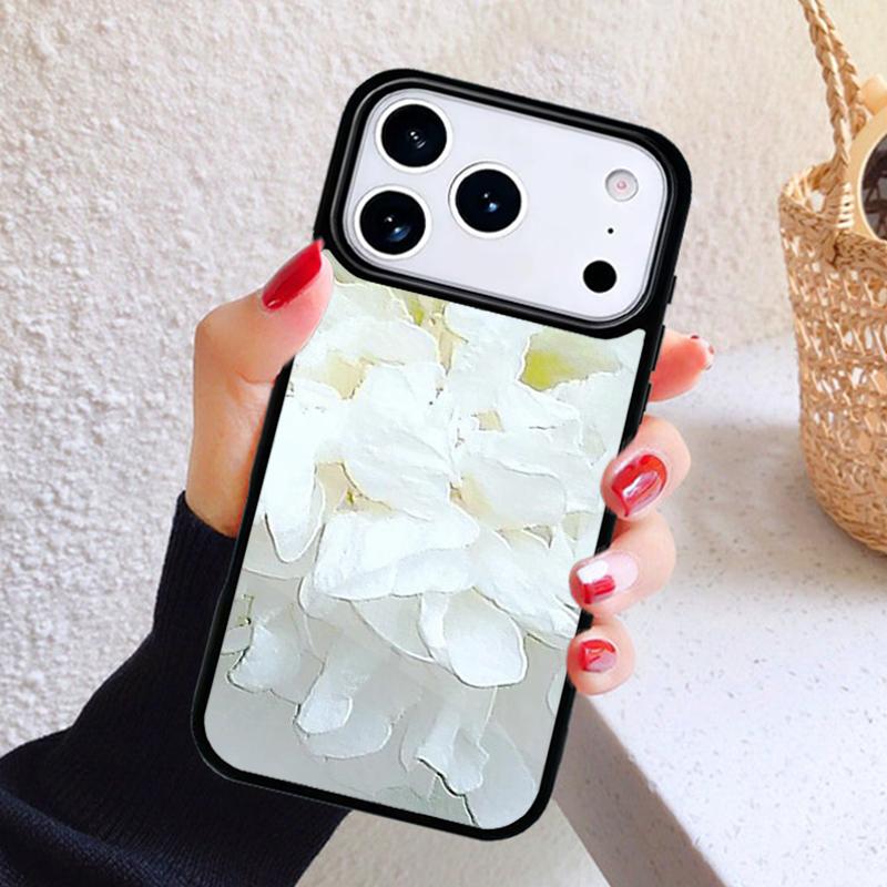 3D Flower Relief Phone Case For iPhone 17 Air 16 15 14 13 12 11 Pro Max Plus