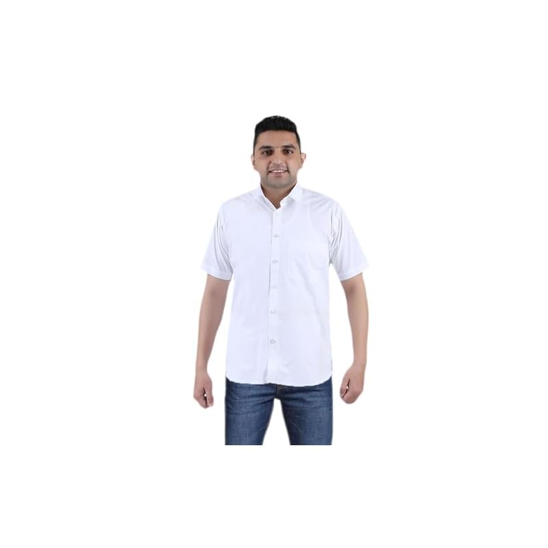 Prakasam Cotton Men' Formal Cool Cotton Half Sleeve Shirt ( )