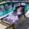 A-ayliva Singer S-schwarzes Wunder Towel Large Quick-Drying Microfiber Soft Beach Towel for Travel Fitness Sauna Bathing Camping