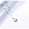 S925 Sterling Silver Pendant Simple Four-Leaf Clover Rhinestone-Encrusted Jewelry Korean Jewelry