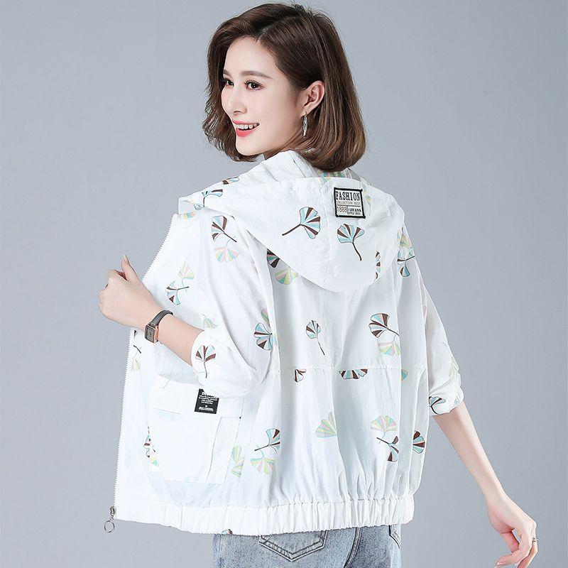 Summer Long-sleeve Sun Protection Print Coat with Breathable