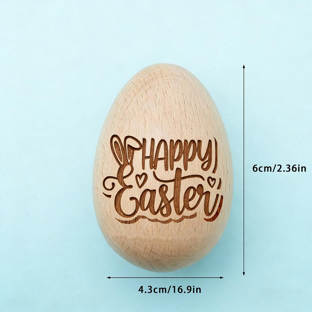 Personalized Wooden Egg Easter Bunny Inspired Egg Design Personalized Lettering Lovely Home Decor Great Basket Filler For Kids