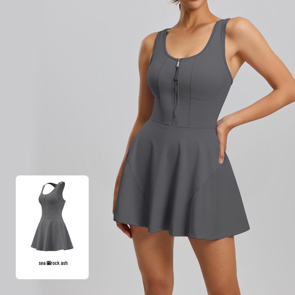 Juyi Tang Zippered Tennis & Running Skirt Dress