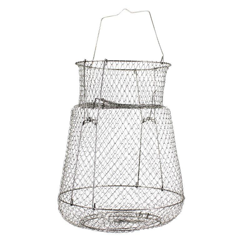 Collapsible Steel Wire Fish Trap & Basket Net for Fishing and Crabbing