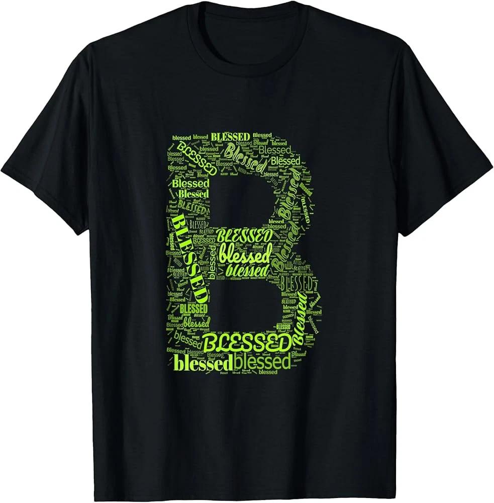 Men s and Women s T-shirts B - Blessed In Countless Ways Green Graphic T-Shirt XXXL