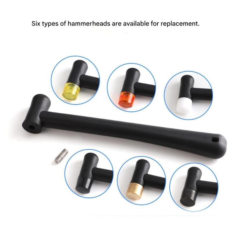 Sturdy Plastic Metal Combination Hammer With Replaceable Heads For Accuracy Jewelry Crafting And DIY Projects