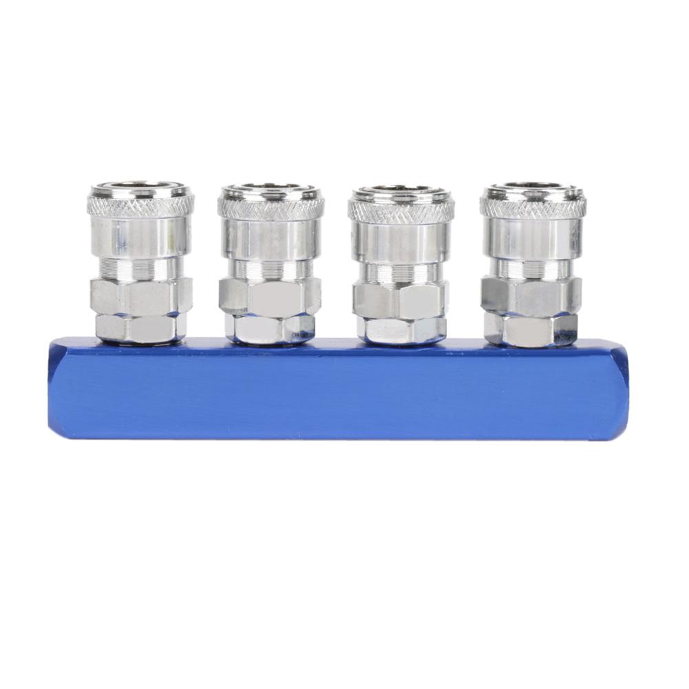 12mm Pneumatic Quick Fitting Female Connector for Air Hose Connecting PT14  (4 Way)