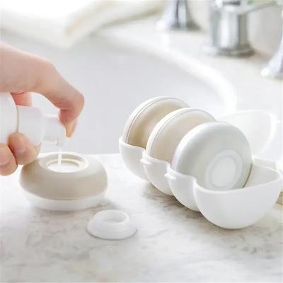 Portable Leak - Proof Small Sub - Bottle Airless Pump Cosmetic Container, Refillable, for Mini Travel, Silicone, Shower Gel
