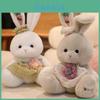 Cute Plaid Dress Cartoon Rabbit Plush Toy For Children