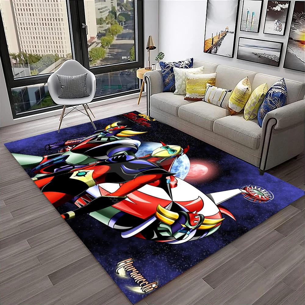 Alfombra de Anime con dibujos animados en 3D de UFO Robot Grendizer, alfombra para el hogar, sala de estar, dormitorio, sofá, felpudo decorativo, alfombra para área de niños, alfombra antideslizante