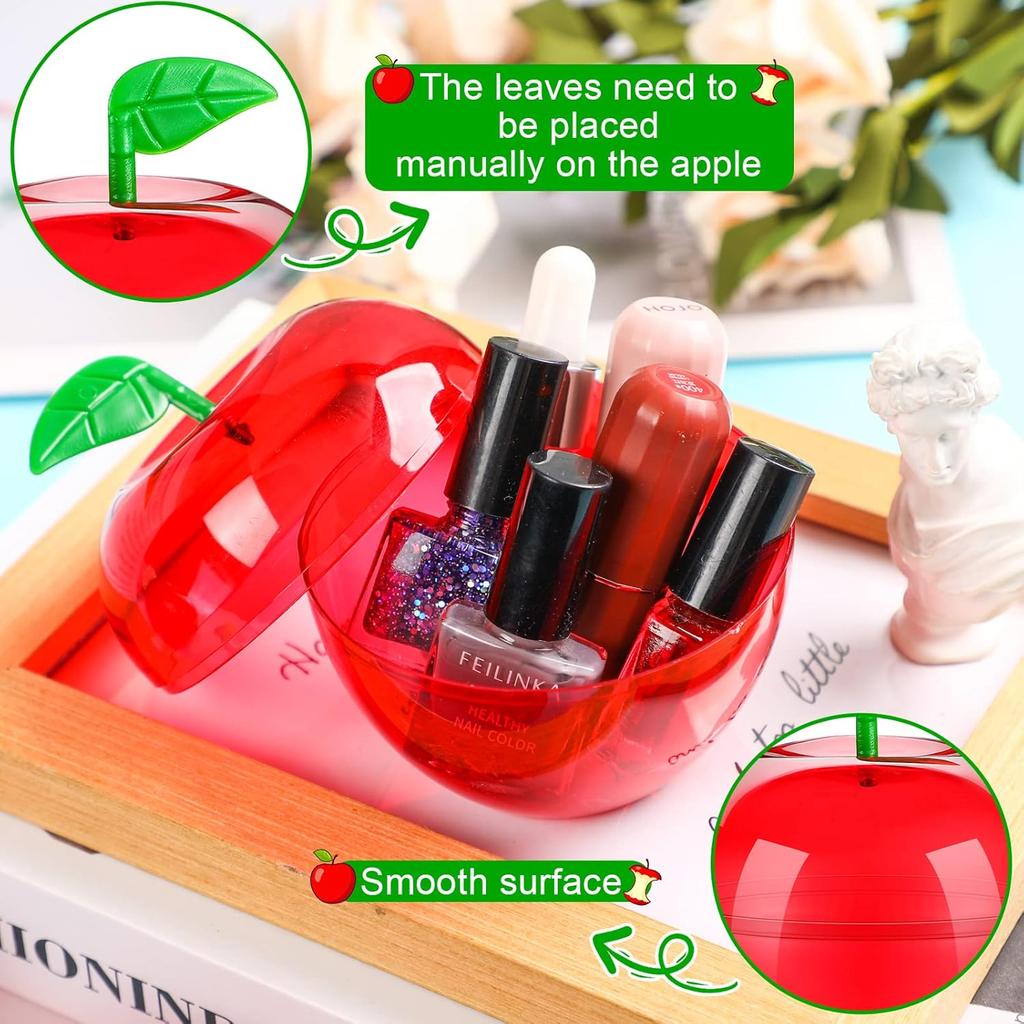 Tanlade Plastic Apple Container Valentine Apple Container Teacher Gifts Bulk Back To School Candy Holder Snow Party Apple Decorations for Valentine