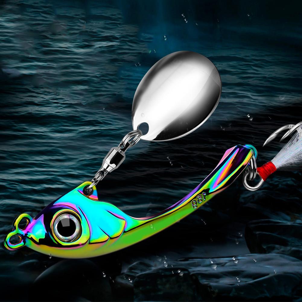 Spinner Bait 9g 13g 17g Trolling Rotating Spoon Wobbler with Sequin Artificial Bait for Bass Freshwater and Saltwater