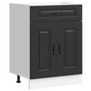 VidaXL Armoire de cuisine Kalmar noir bois d'ingénierie 853488