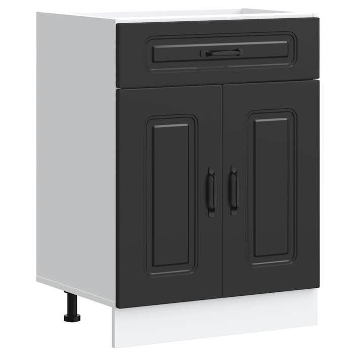 VidaXL Armoire de cuisine Kalmar noir bois d'ingénierie 853488
