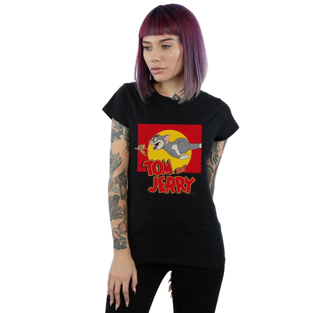 Tom And Jerry Womens/Ladies Chase Scene Cotton T-Shirt