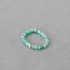 Summer Vintage Natural Stone Colorful Beaded Ring Personalized Simple Elastic Finger Ring Jewelry