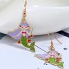 Colorful Mermaid Earrings: Cute Animal Drip Oil Studs for Women