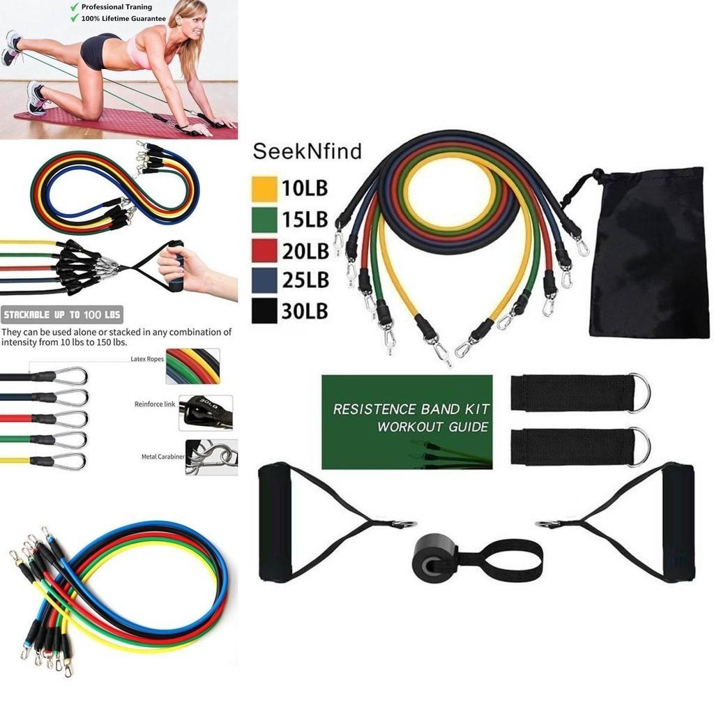 Versatile 11pcs/set Resistance Bands Exercise Rubber Tubes For Home Gym Training