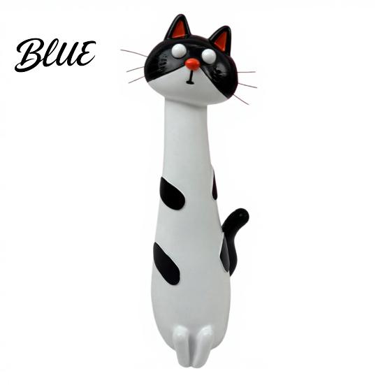 Cute Cat Vase Handcrafted Quirky Whimsical Resin Shaped Flower for Flowers Pampas Grass Funny Kitty Ornament Home Office Shelf Decor Gifts Lovers