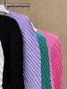 2026 Spring/Summer Women's Plus-Size Miyake Pleated Top with Loose Batwing Sleeves