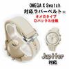 Swatch x OMEGA Rubber Strap with Light D-Buckle (Beige & Brown/Jupiter)