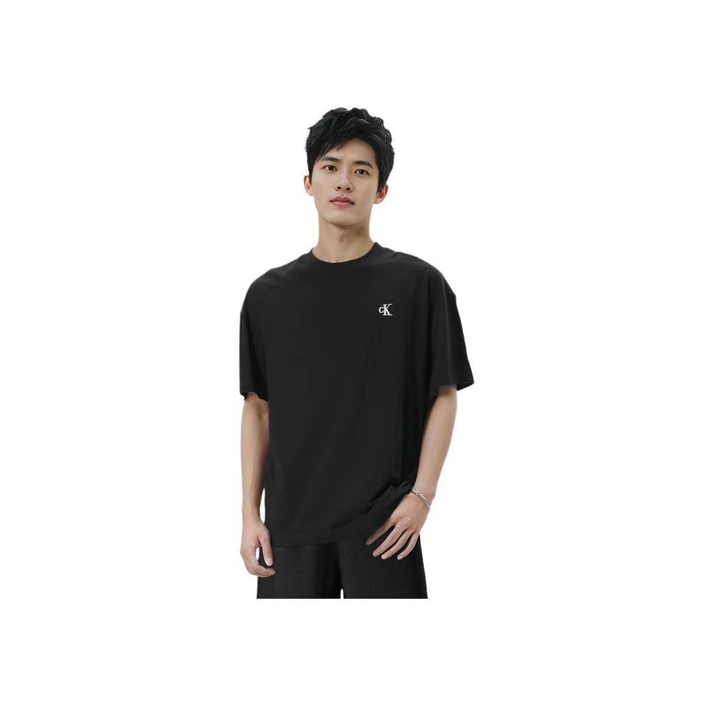 Calvin Klein Alphabet Logo Crew Neck Short Sleeve T-Shirt Unisex Tops Black J400280-BEH