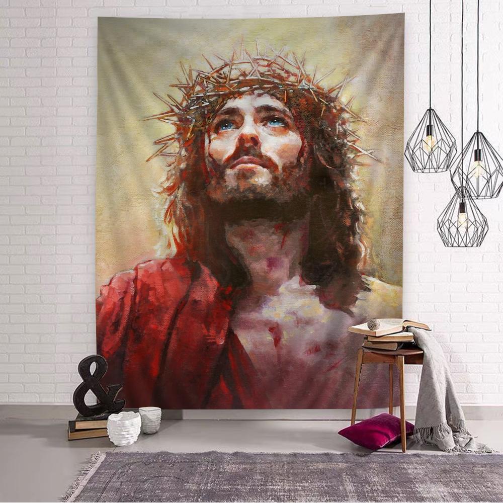 Cristo Jesus Hanging Bohemian Tapestry Indian Buddha Wall Decoration Witchcraft Bohemian Hippie Cheap Hippie Wall Hanging