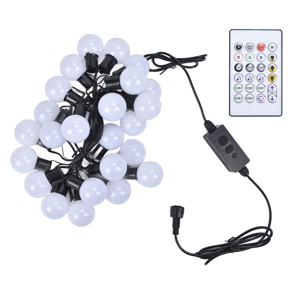G40 25LED Globe Bulb String Light 16.4ft RGB Fairy Light for Party Wedding Decor 100?240VUK Plug