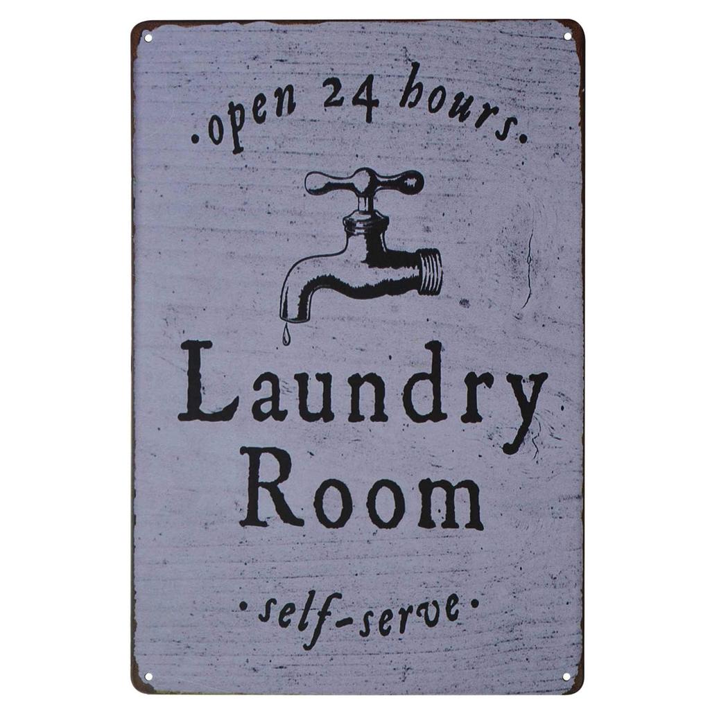 Plaque Metal Tin Signs Laundry Room Wall Decoration Vintage Art Posters Iron Painting for Man Cave Home Cafe Bathroom Club Bar