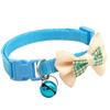 Bestselling pet grid bow tie collar cute cat collar for small dogs