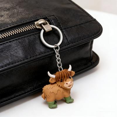 Hochlandkuh Schlüsselanhänger Anhänger Ländlicher Stil Hängender Anhänger Schlüsselanhänger Taschen Rucksäcke Heimdekoration