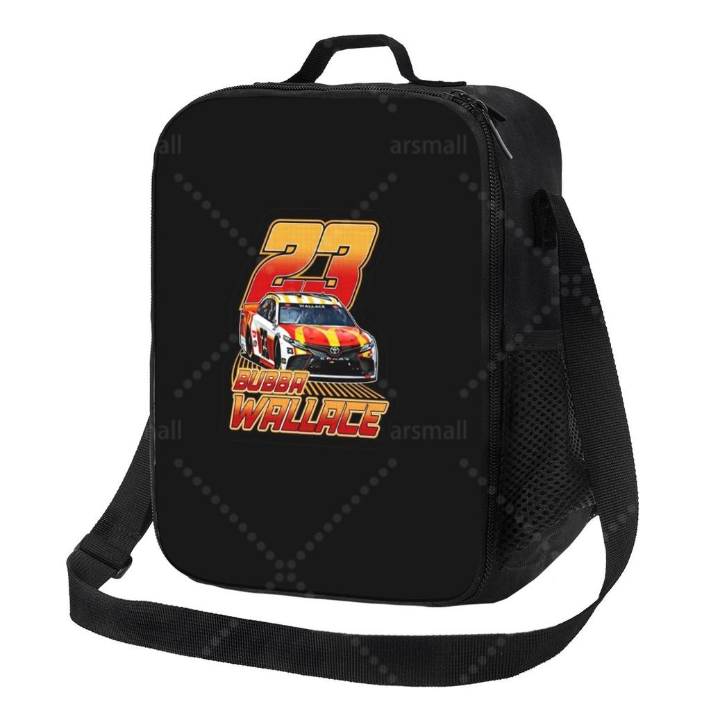 Bubba Wallace 23 Sticker Lunch Bag with Adjustable Shoulder Strap Reusable Thermal Bento Tote for Work Picnic Beach