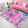 3D Stich Engel Liebe Rosa Zimmerteppich Straßenmode Teppich Schlafzimmer Wohnzimmer Fußmatte Heimdekoration Rutschfeste Fußmatten Potdemiel