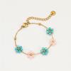 GEMCHIC Women's Colorful Flower Beaded Bracelet Fashion Simple Luxury Jewelry