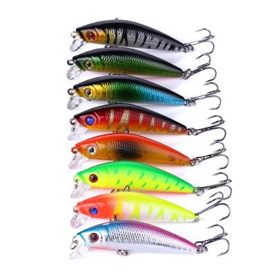 8PCS/Minnow Fishing Wobbler Set Trolling Lure Hard Bait Trout Pike Bass Carp Fishing Lure Deep Swimbait