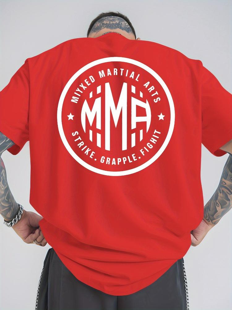 Martial Arts Fightingbreathable 100 Cotton Shortsleeved Tshirt with Round Neck and Fashionable MMA Printed Tshirt