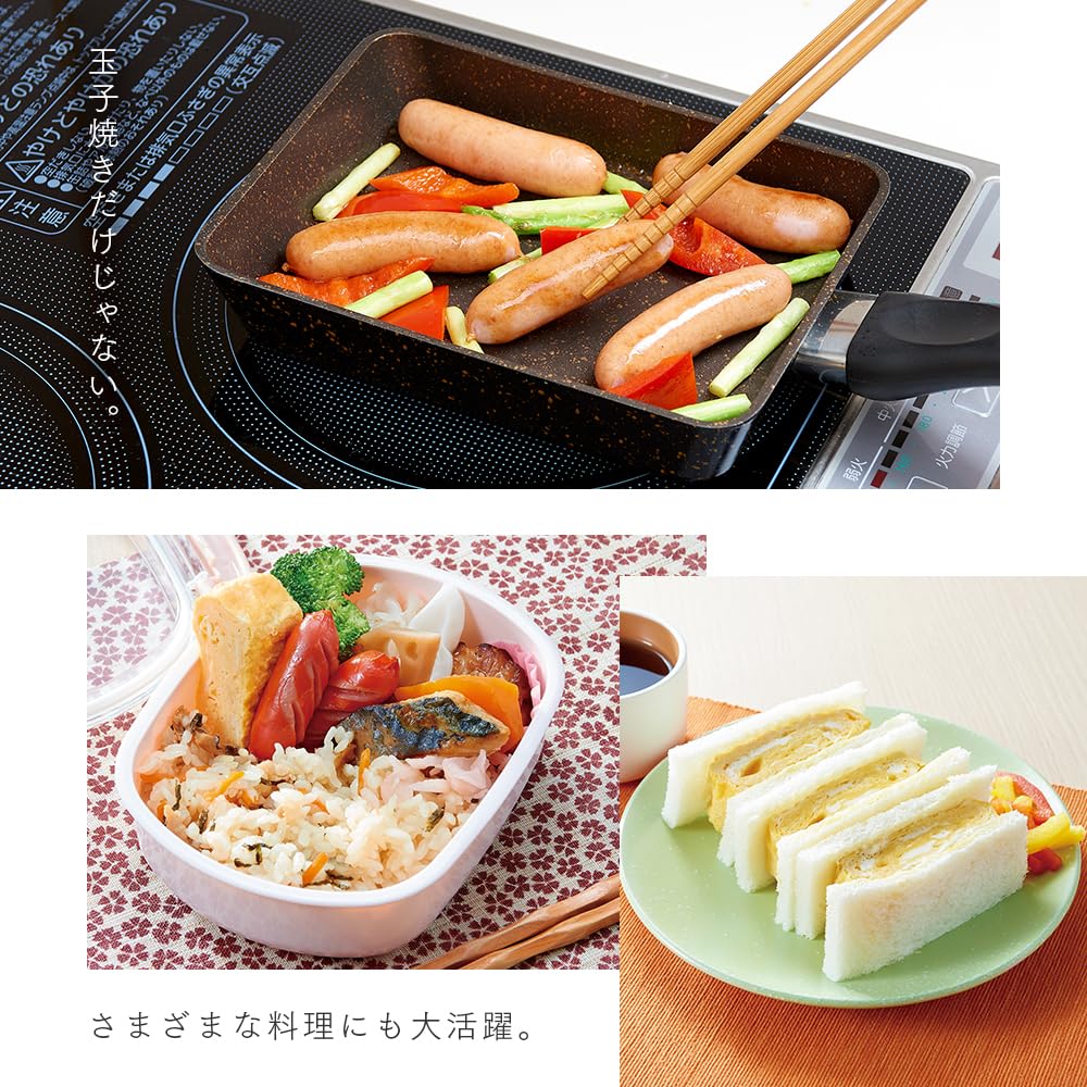 iMedia Egg Frying Egg Gold IH Marble Coated Marble Coated Kitchen Supplies Pan, Pan, Marble, Compatible, Pan, Finish, Stir-fry Pan,