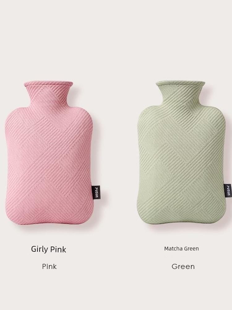 Pushun Pvc Hot Water Bottle, Water-Filled Warm Water Bag, Water-Heated Hand Warmer, Water-Filled Hot Compress, Warm Belly, Warm Waist, Warm Bed