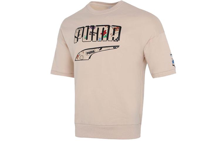 PUMA T Shirts Men s Khaki Crew Neck Moderate Straight Fit 532041-68 XL