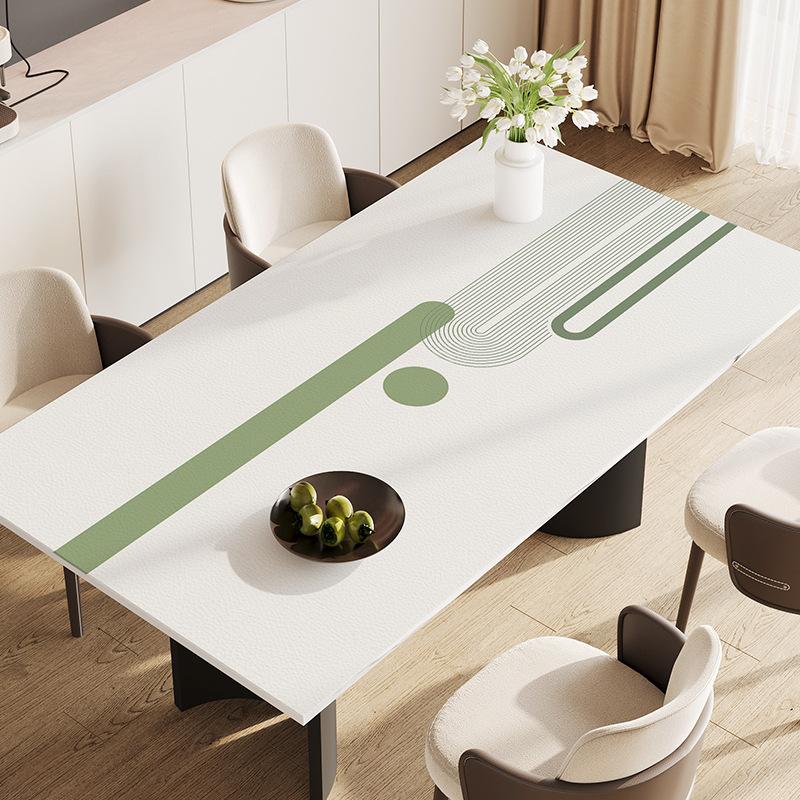 Dining Table Mat Oil-Proof And Waterproof Coffee Table Tablecloth Table Mat Light Luxury Advanced Sense Leave-In Tablecloth Desktop Pvc Protective Mat