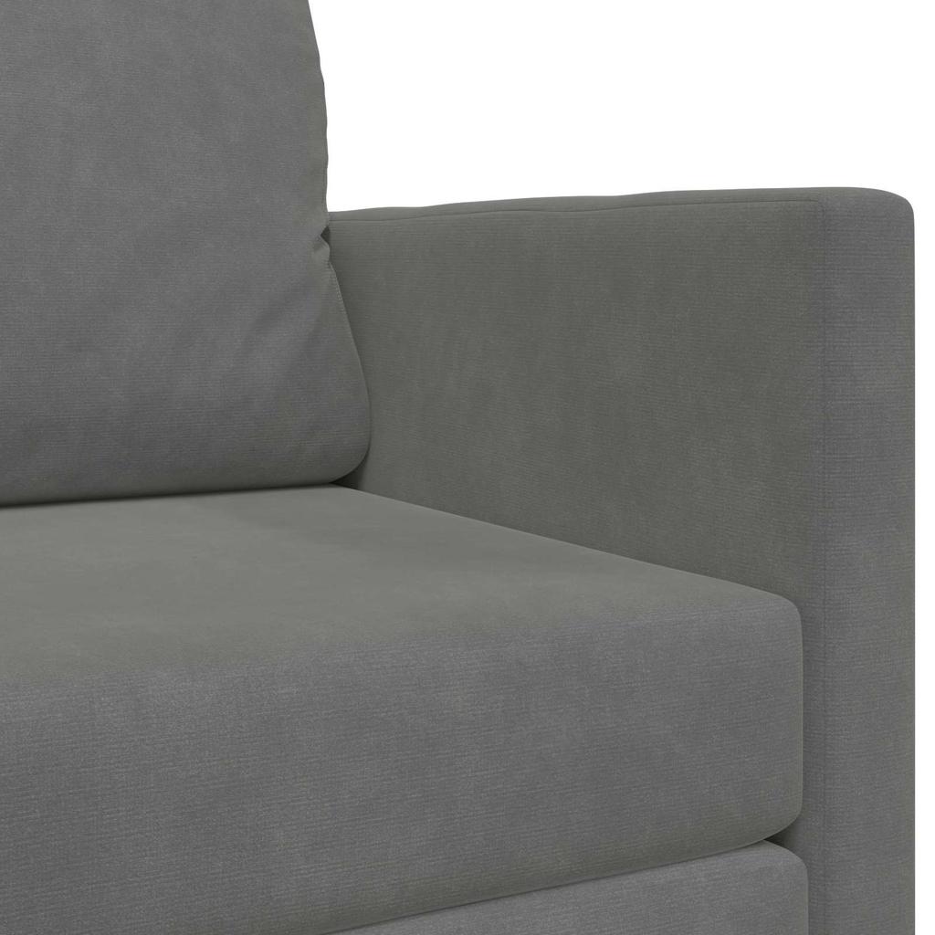 Dark Grey Velvet Sleeper Sofa 124 X 71 X 78 Cm
